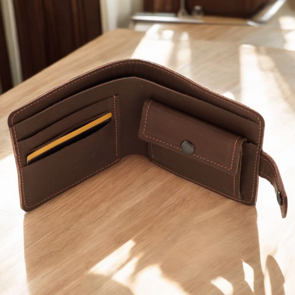 Портмоне Classic из натуральной кожи / Отделения для карт, купюр и монет